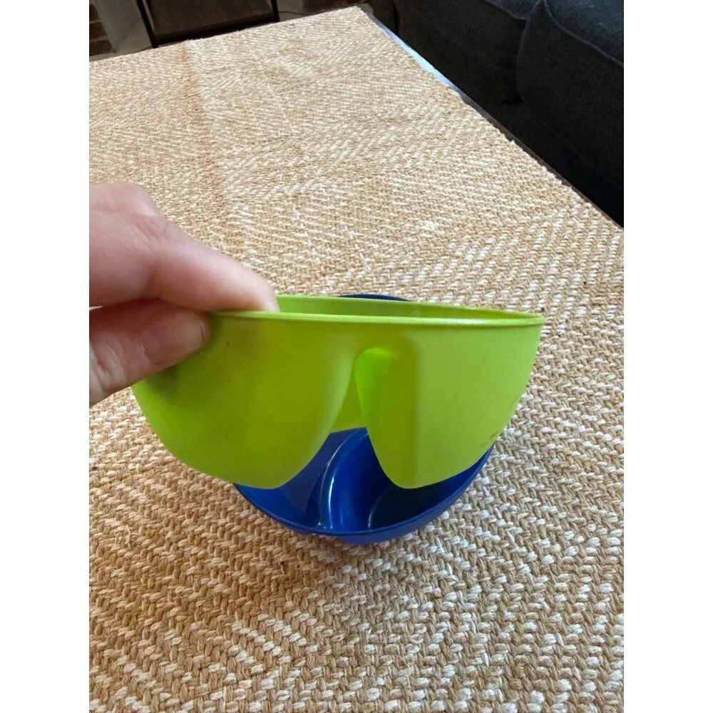 Set of 2 Divided Plastic Snack Bowls